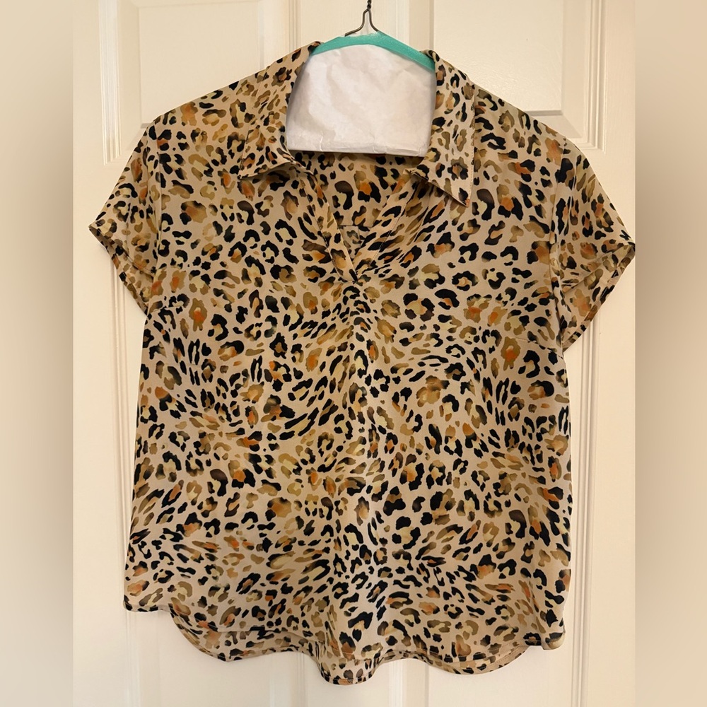 CAbi Animal Print Blouse